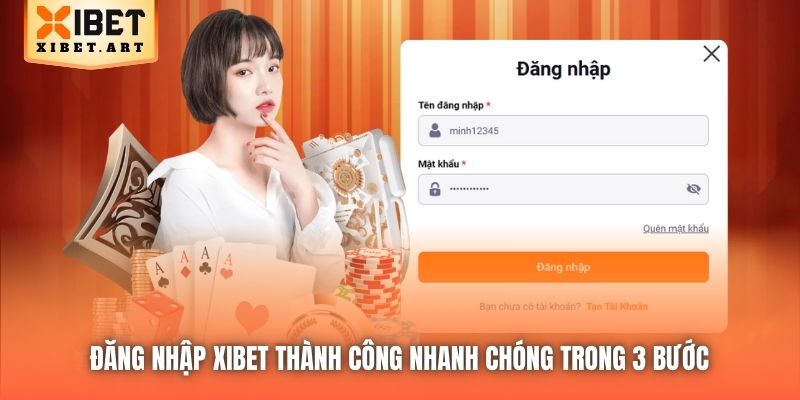 Đăng nhập Xibet thành công nhanh chóng trong 3 bước 